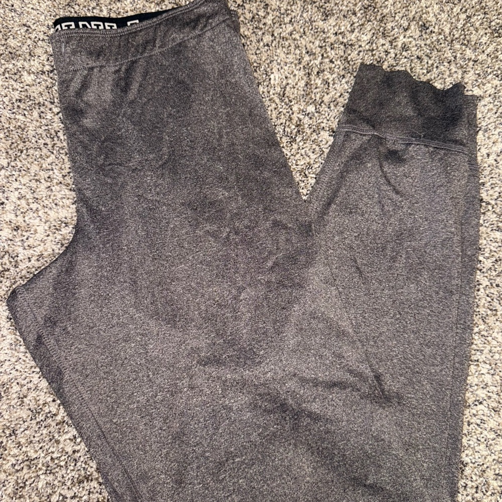 Gray PINK Logo Waistband Leggings